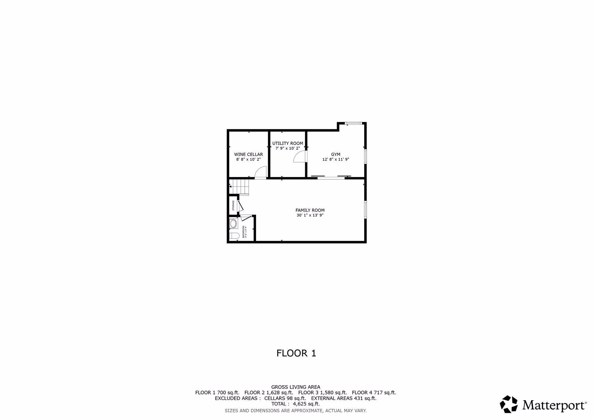 Lower Level Floor Plan.