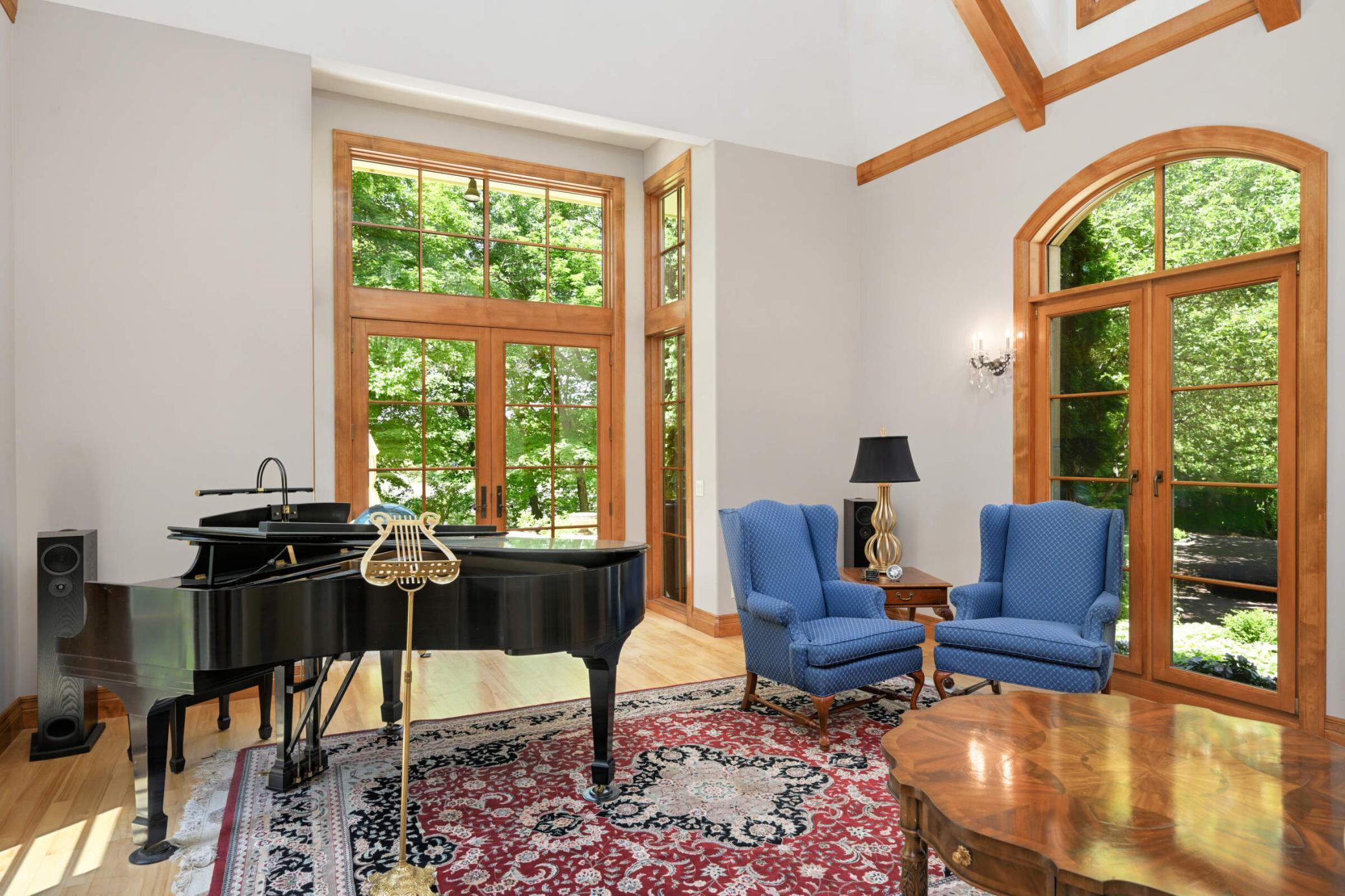 Large windows in living room