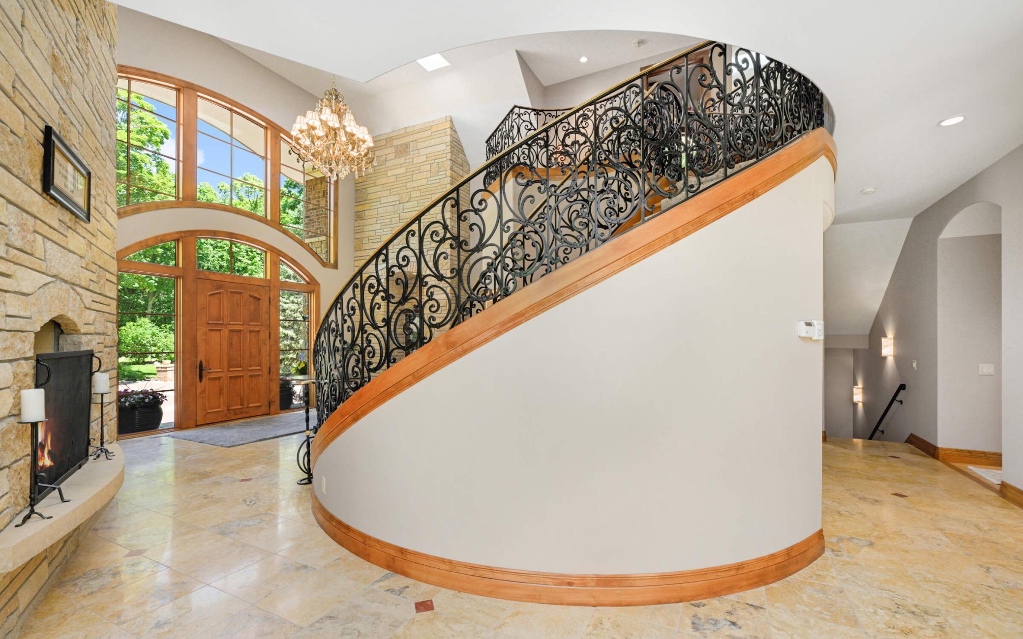 Back of spiral staircase