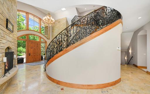 Back of spiral staircase