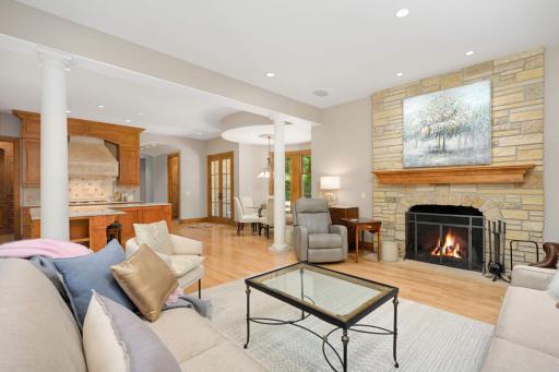 Cozy fireplace