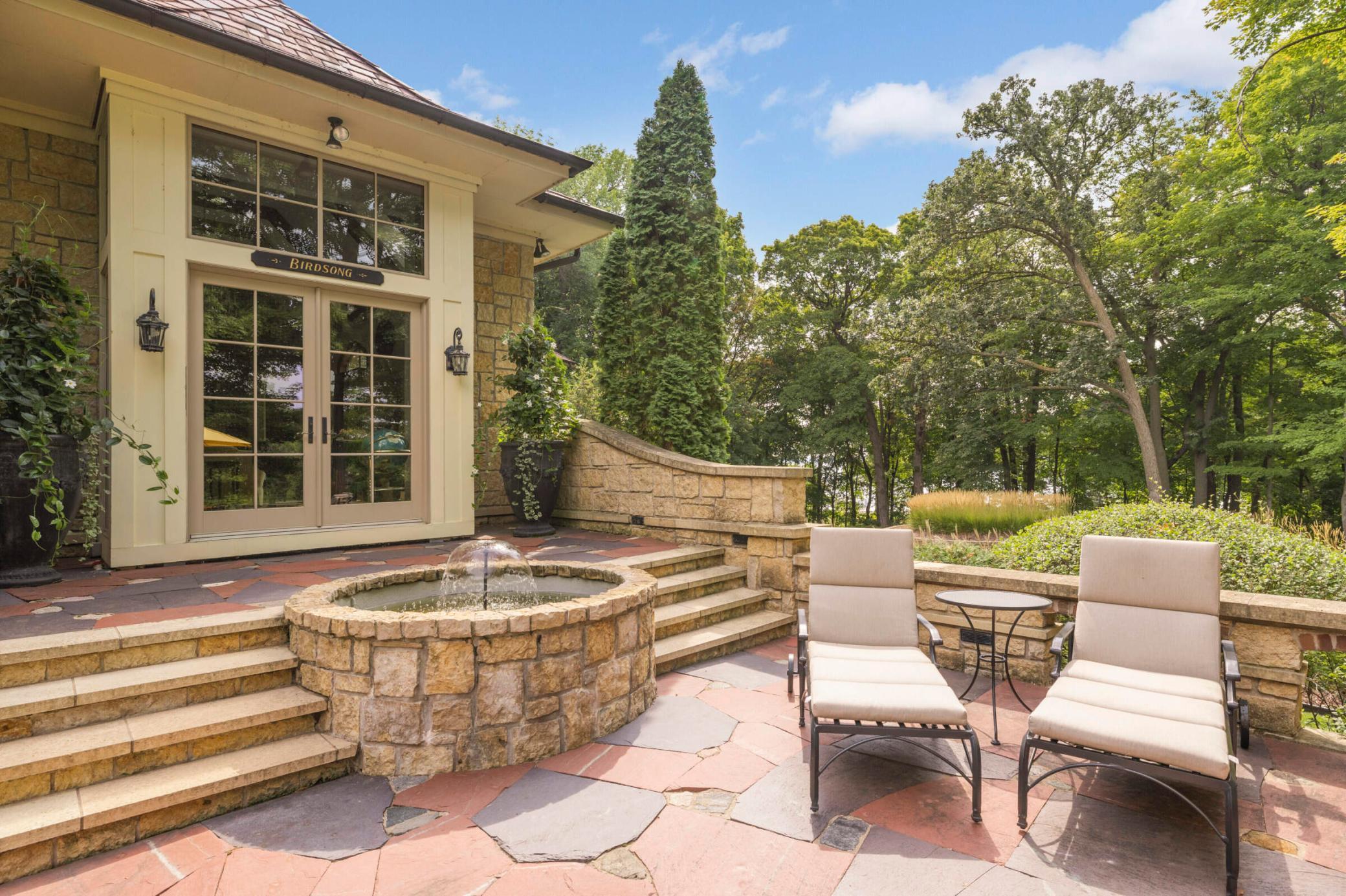 Water feature on patio
