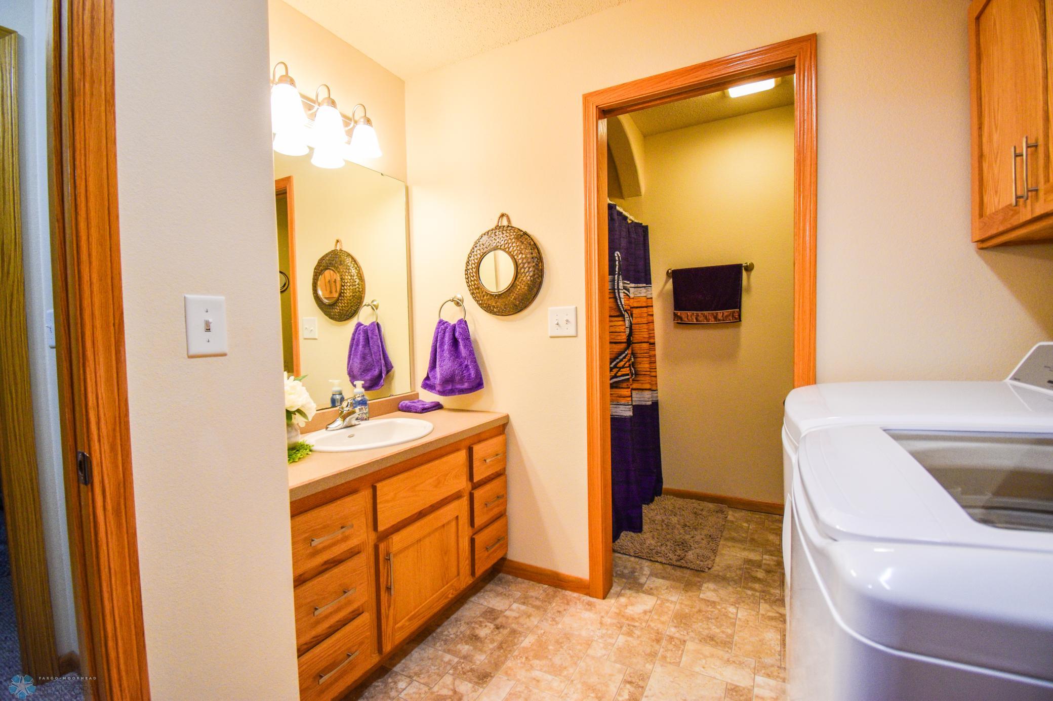lower level bathroom/laundry