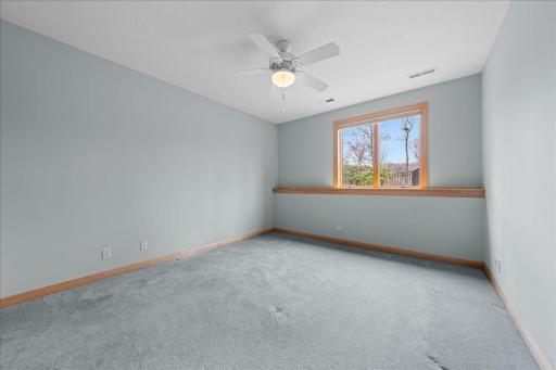 All bedrooms have scenes of the backyard patio area.
