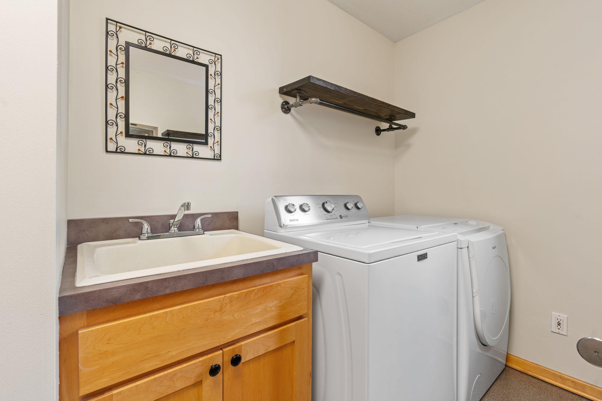 Main level Washer and Dryer.