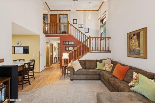 Down the hall from the living room, past the 1/2 bath, is this spacious family room.