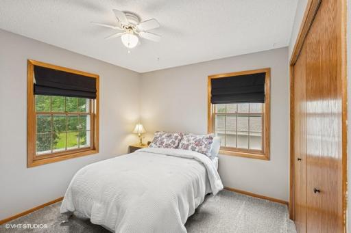 3rd BR w/view of the front- and side-yards.