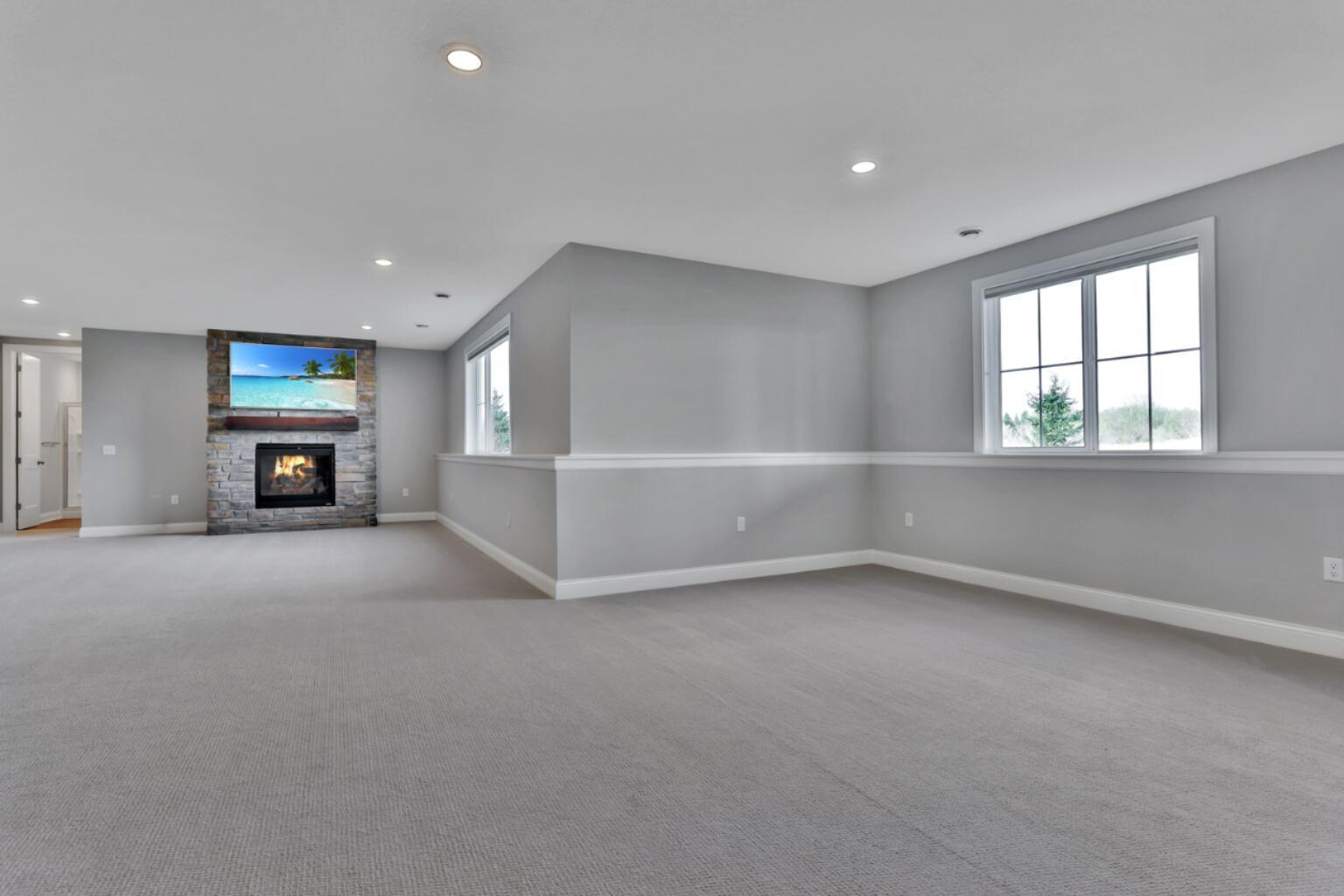 Plenty of space to add a pool table or game area