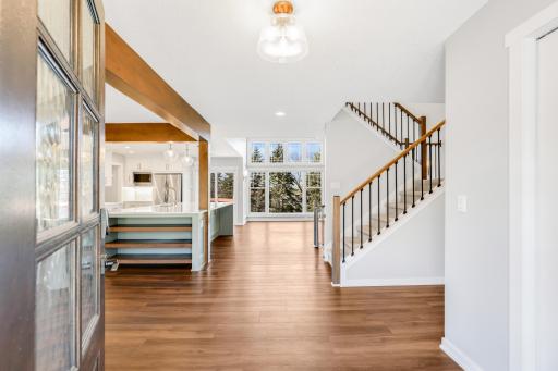The main floor is now bright and open and flooded with natural light.