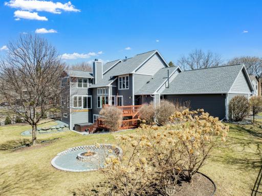 The backyard is massive and ready for outdoor activities.