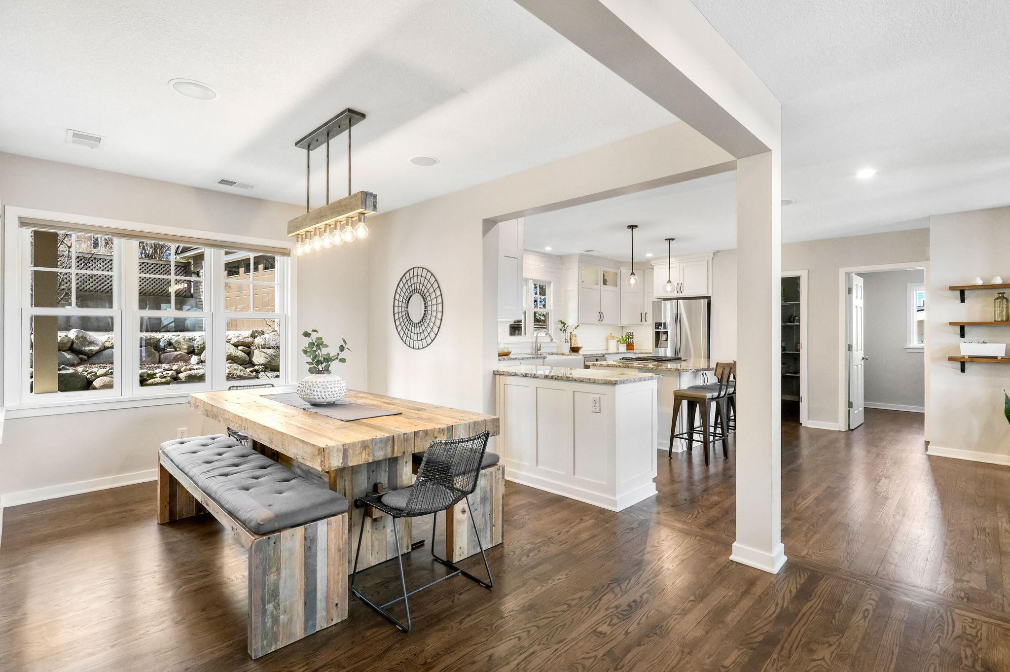 spacious dining area