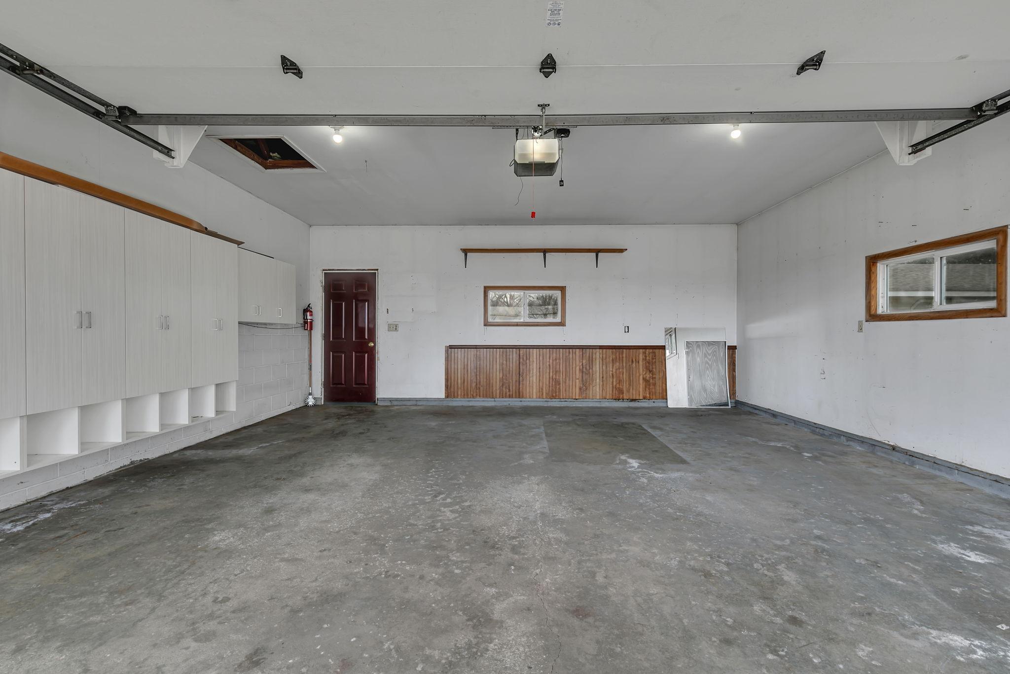 Attached garage interior