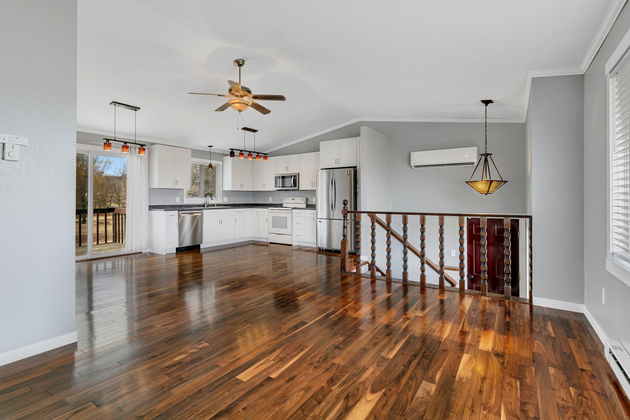 Main living space is bright and open