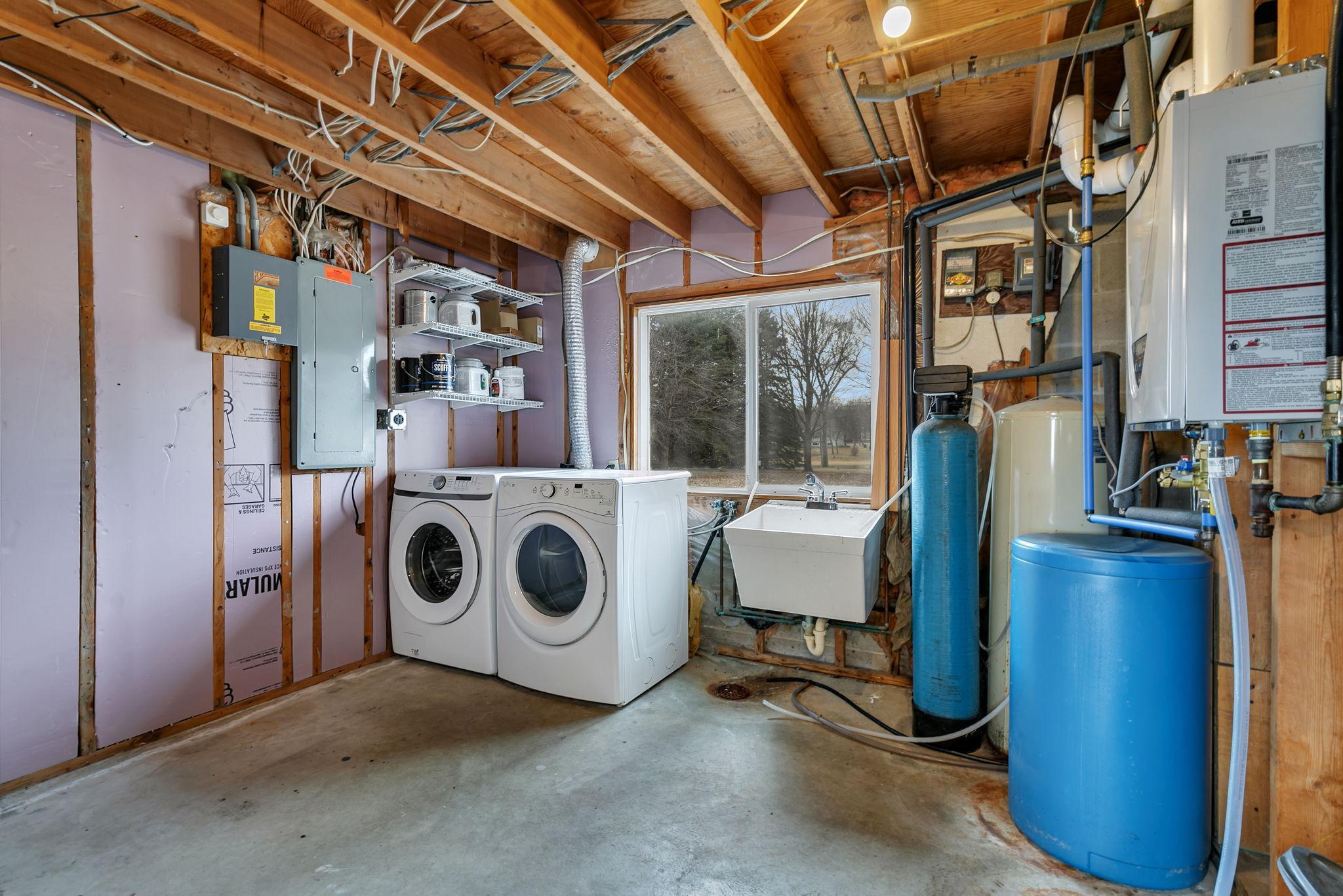 Laundry and Mechanical room