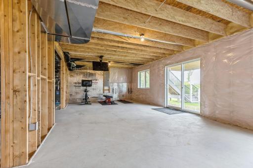 Walkout lower level that is unfinished and awaiting your ideas!