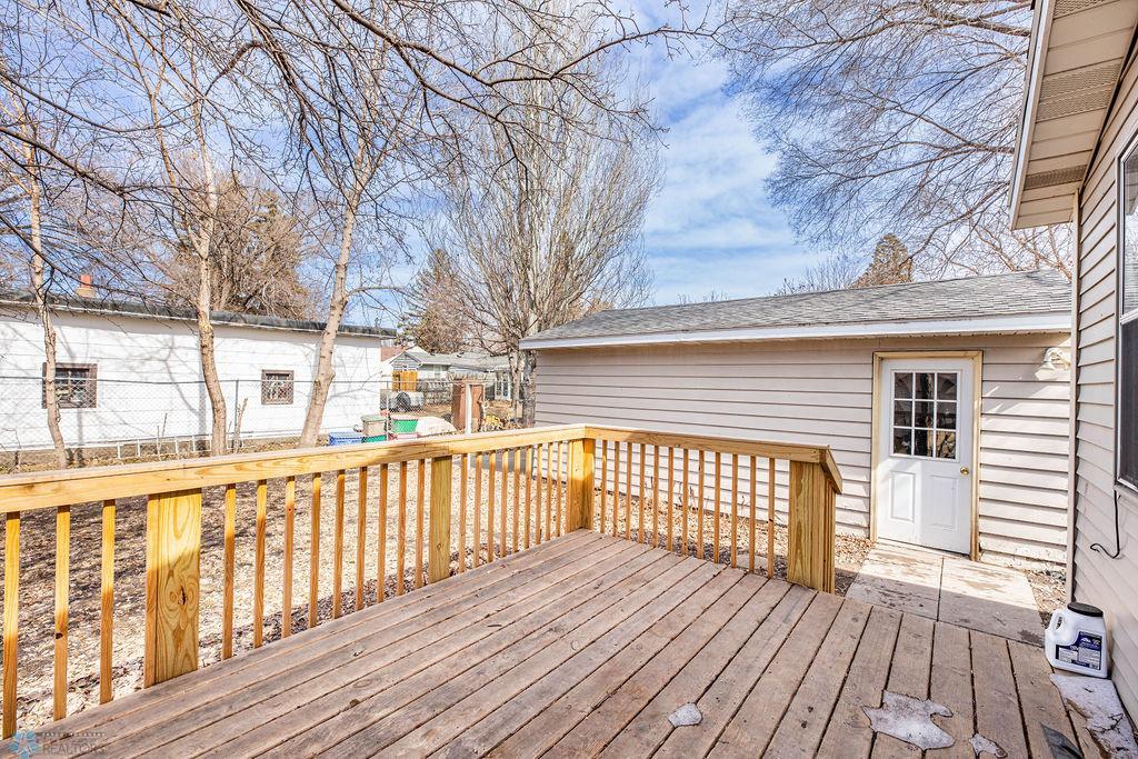 Deck Overlooking Back Yard