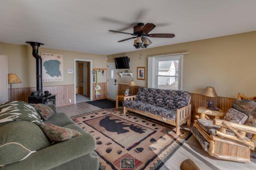 Tastefully decorated living room and painted with warm colors to enhance total relaxation
