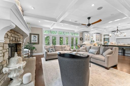 Nine and a half foot ceilings make this large space feel larger!