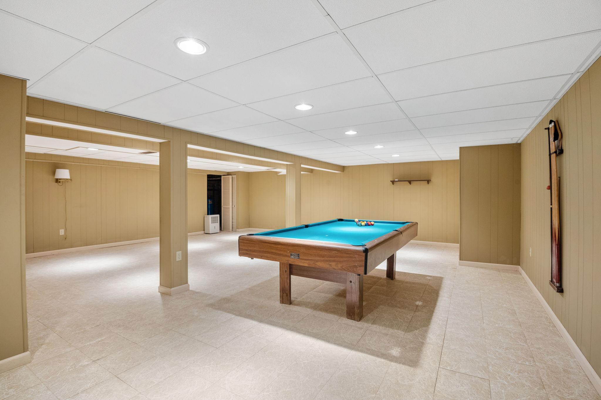 Large lower level perfect for entertaining