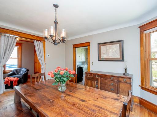Another view of the formal dining area.