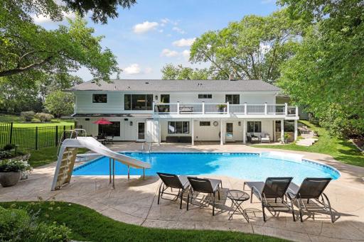 This backyard is a must see! Salt water pool and tons of privacy