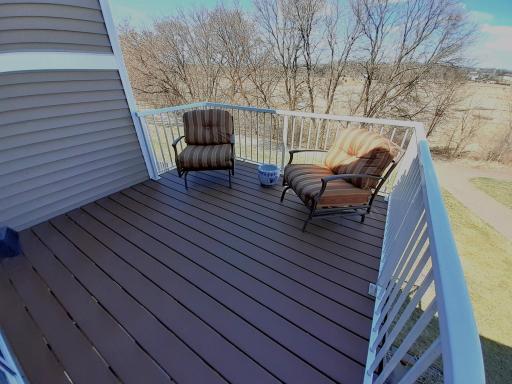 Deck with gorgeous view of creek and natural preserve