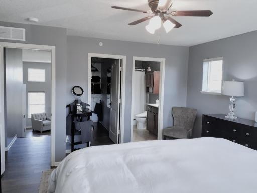 Primary with private bath and walk in closet