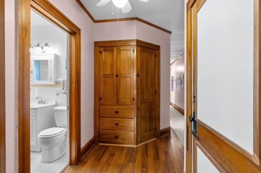 You'll appreciate the original Linen Closet and storage just outside the Bathroom.