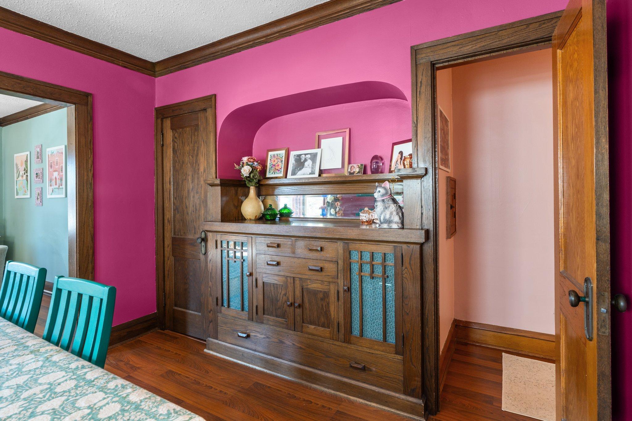 The original Dining Buffet adds function and beauty to the space!