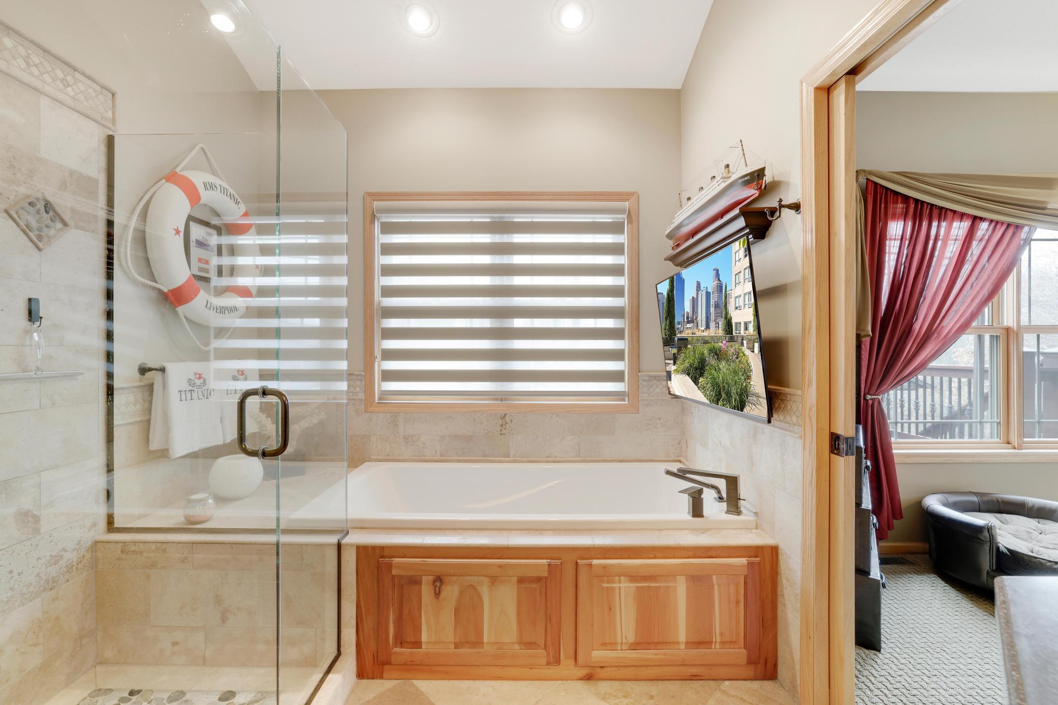 Large Soaking Tub in Primary Bathroom
