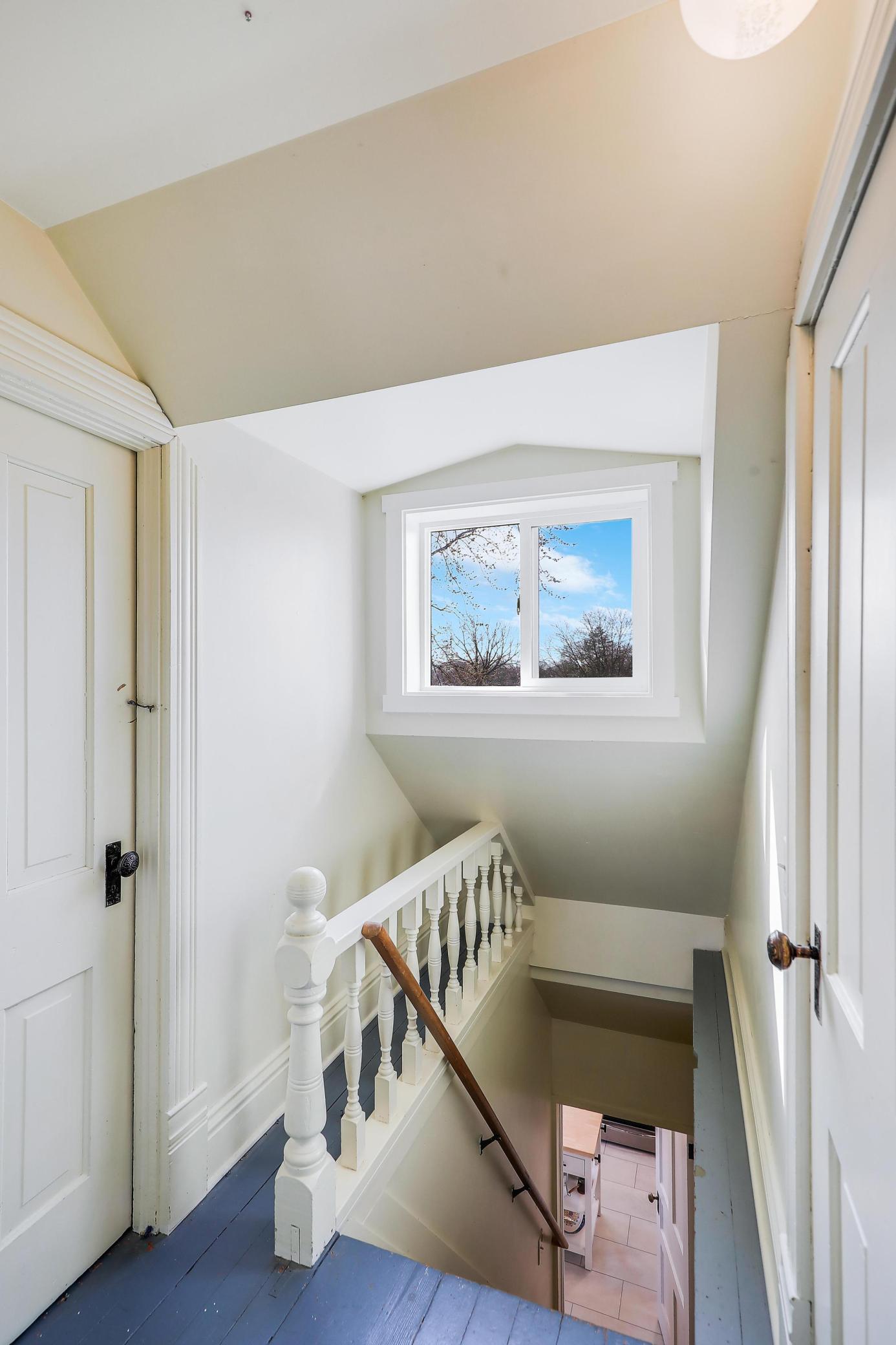 Upper level storage and sunny window