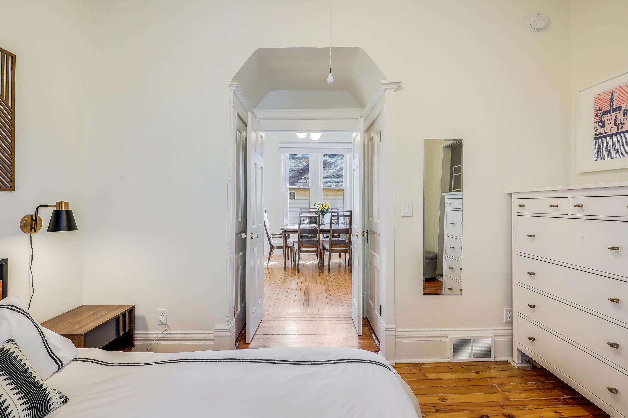 Main Floor bedroom entry with 2 closets