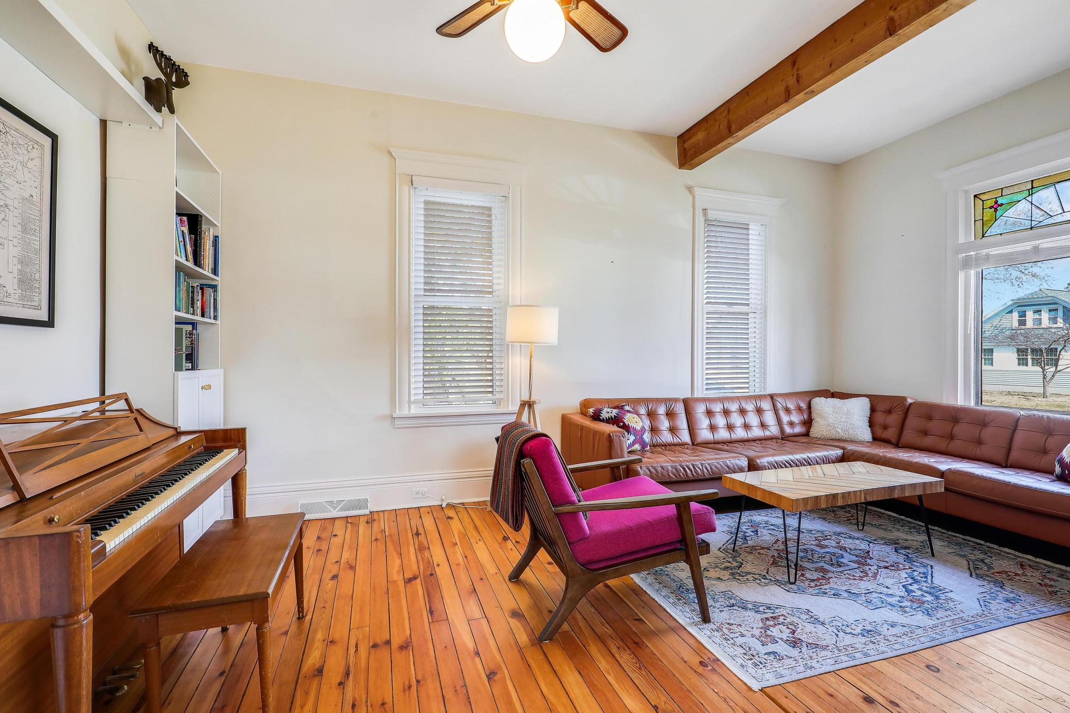 Natural wood beam