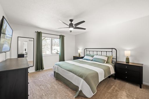 Spacious Primary bedroom with private ensuite bath.