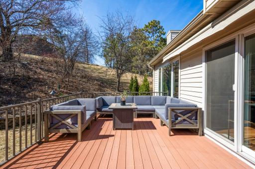 Maintenance free deck also features retractable awning adding comfort to the hottest summer days.