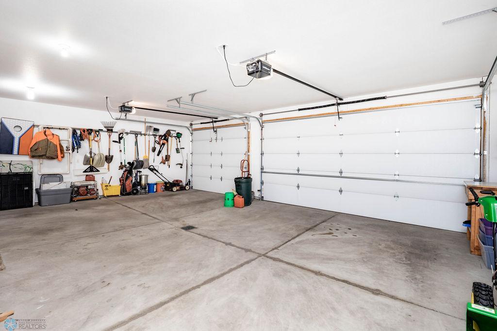 Floor drain. Insulated. Electrical. Storage space.