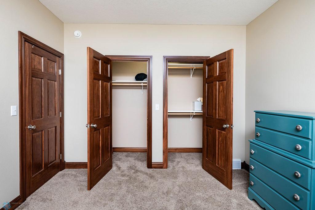 Large double closets in Bedroom 3