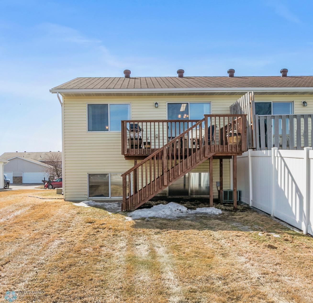 Rear Exterior view 2- wood deck