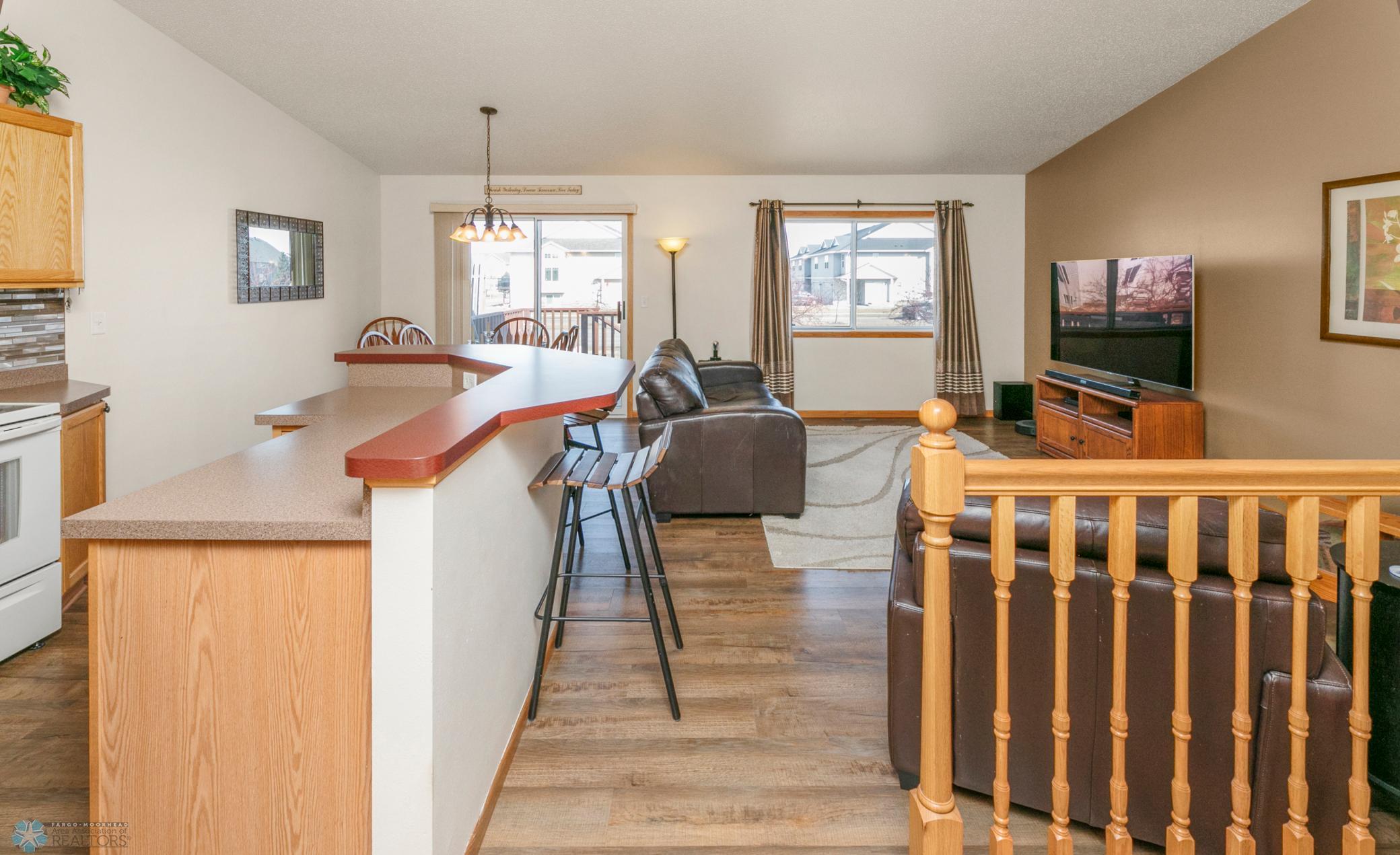 Open concept living-updated floors