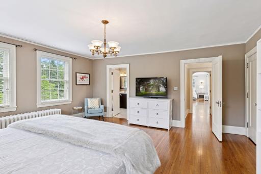 The spacious second en-suite includes two closets and a 3/4 bathroom.