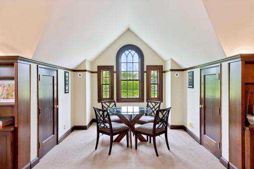 The third-floor attic is a hidden gem, full of character, charm, and architectural intrigue. Soaring pitched ceilings create a sense of openness while showcasing the unique lines of the homeâs original design.