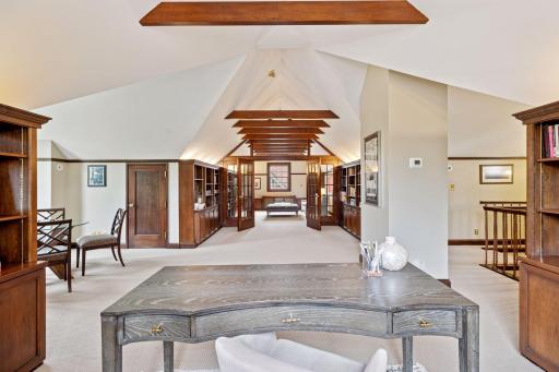 This thoughtfully finished attic level is full of personalityâideal as a cozy retreat, creative studio, or charming guest space.
