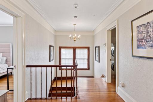 Inviting second level that features all four bedrooms, three bathrooms and laundry.