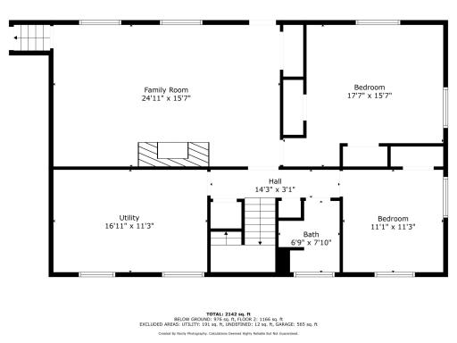 Lower level. **Room measurements taken by third party vendor**