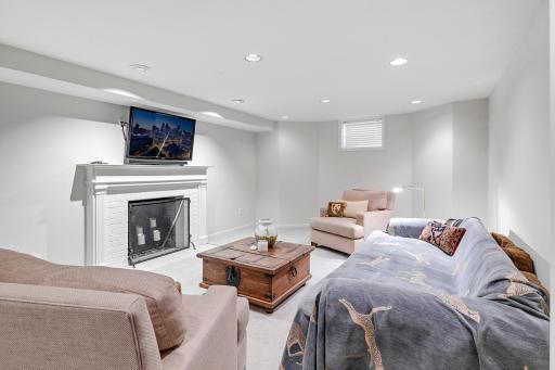 Lower level family room. Basement is plumbed for a bathroom and an additional bedroom can be added as well
