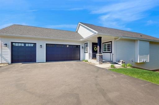 Modern villa style home with 3 car garage.