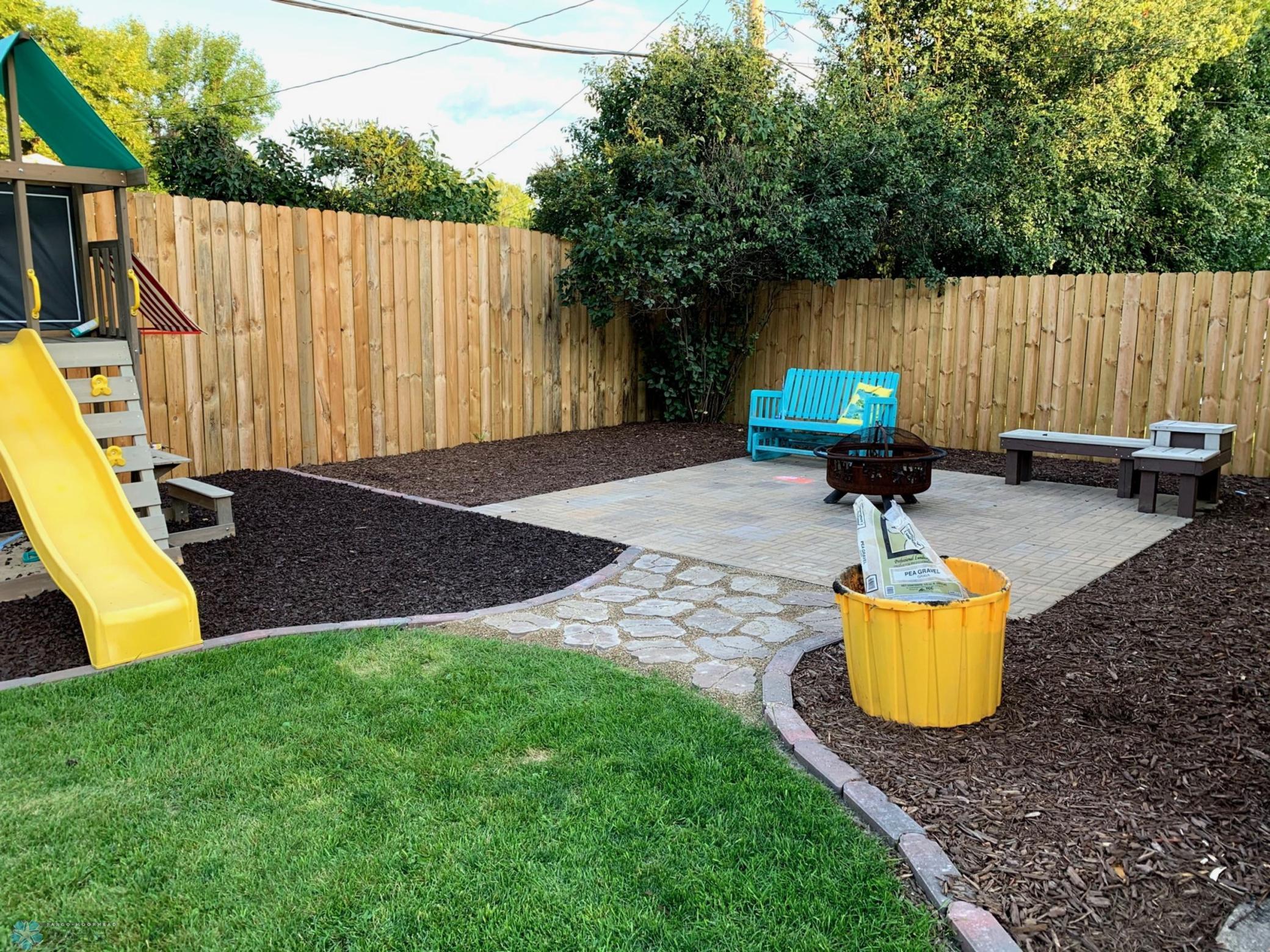 Fire pit patio area