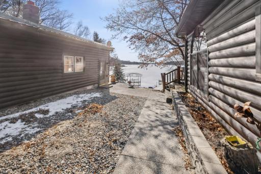 View of lake between house and 2nd garage