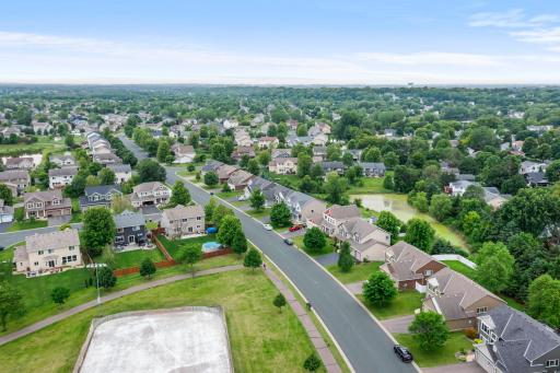 Aerial view - Nearby Distad Park and Greenway
