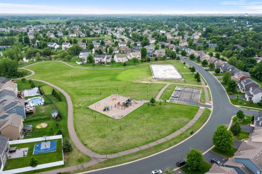 Aerial view - Nearby Distad Park and Greenway